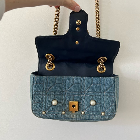 VINTAGE DENIM GUCCI BAG - Picture 6 of 9